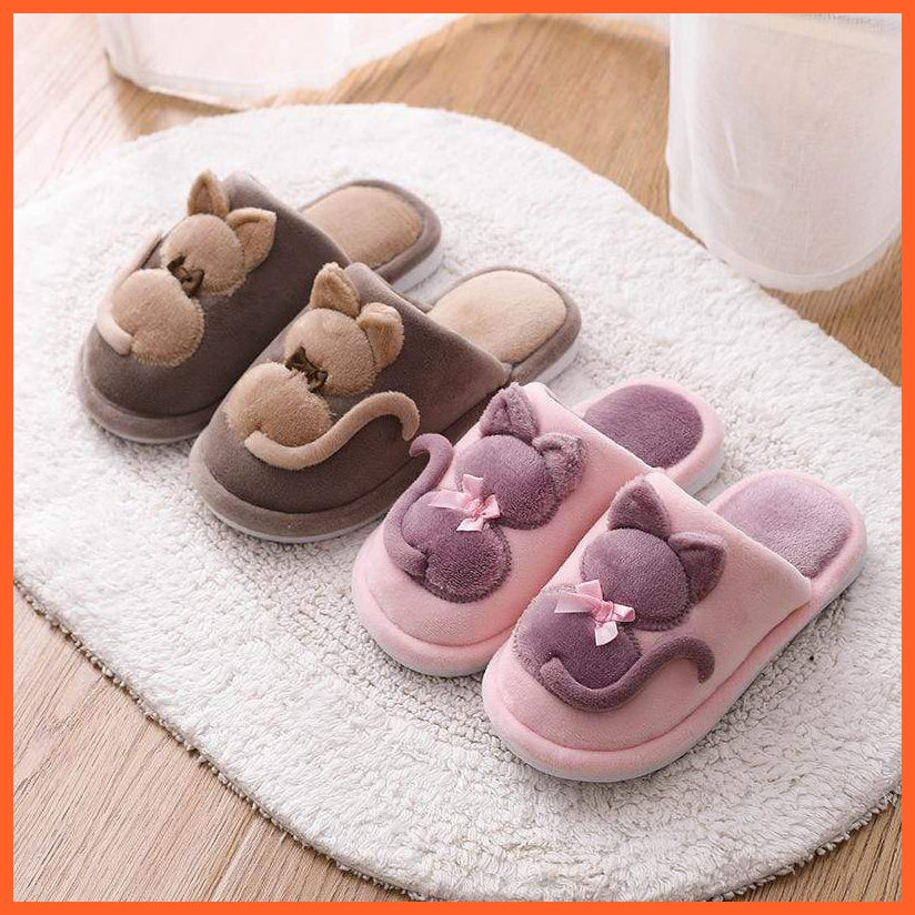 Cute Velvet Cartoon Winter Warm Slippers | whatagift.com.au.