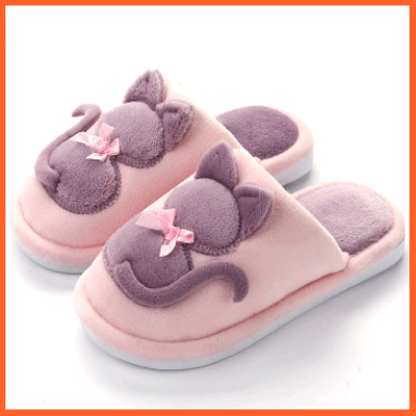 Cute Velvet Cartoon Winter Warm Slippers | whatagift.com.au.