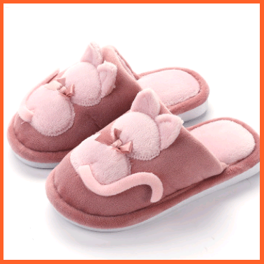 Cute Velvet Cartoon Winter Warm Slippers | whatagift.com.au.