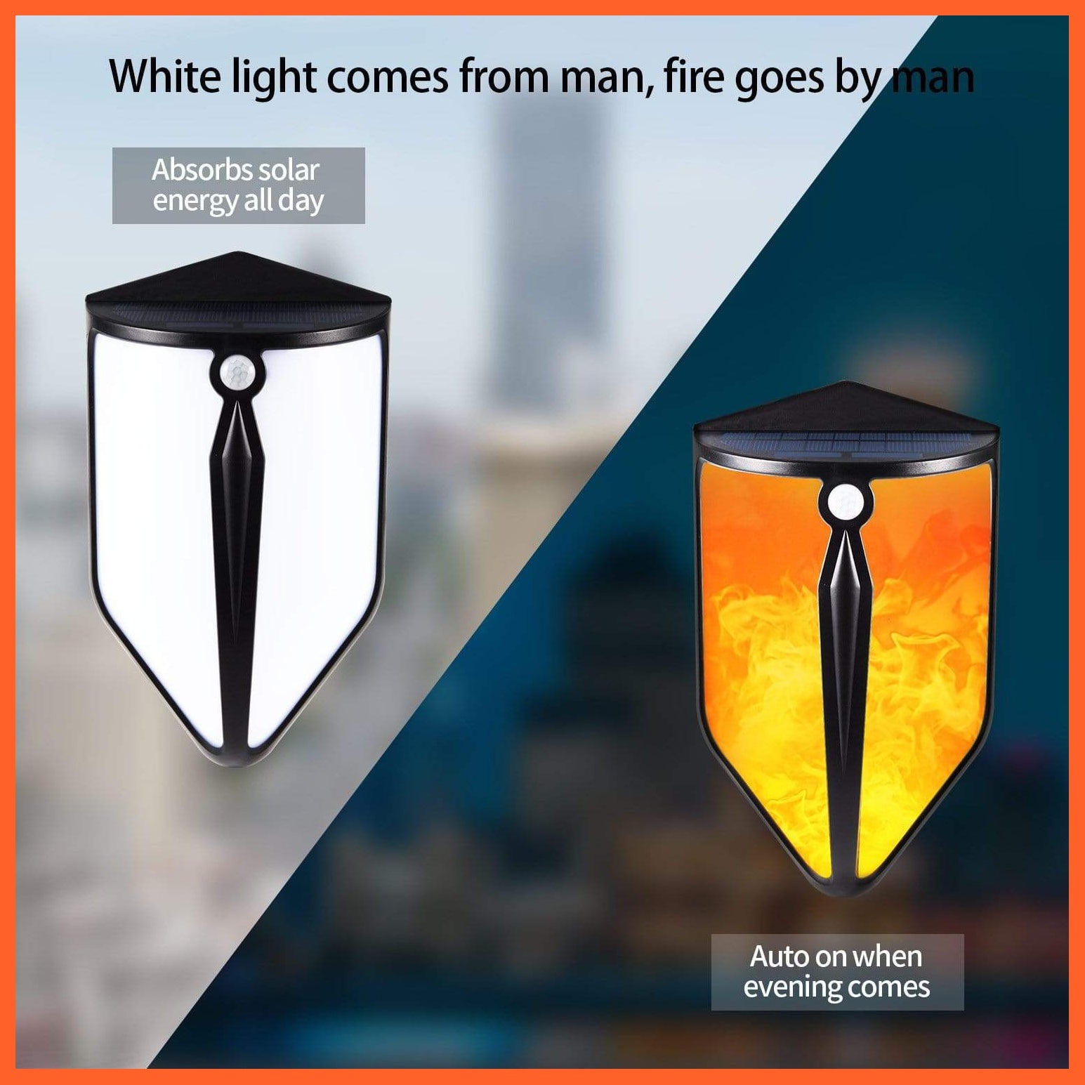 Waterproof Garden Security Light - Solar Led Wall Lamp With Human Motion Sensor | whatagift.com.au.