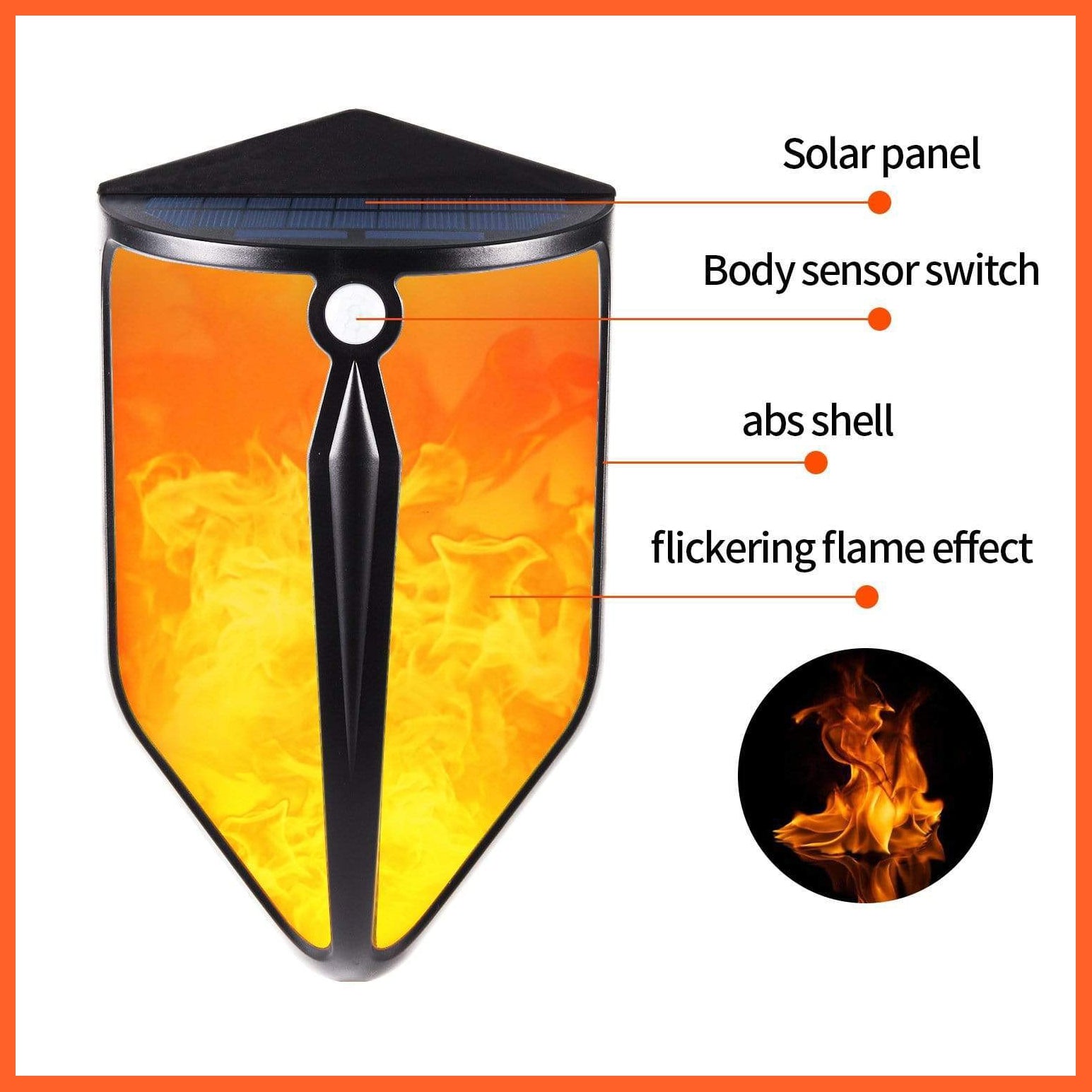 Waterproof Garden Security Light - Solar Led Wall Lamp With Human Motion Sensor | whatagift.com.au.