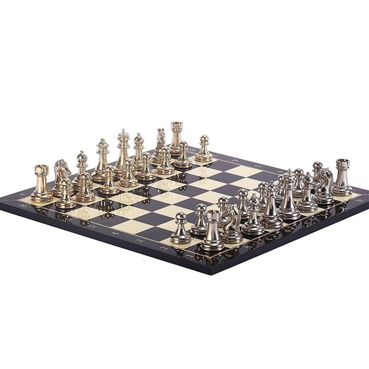 Handmade Pieces And Walnut Patterned Wood Chessboard | whatagift.com.au.