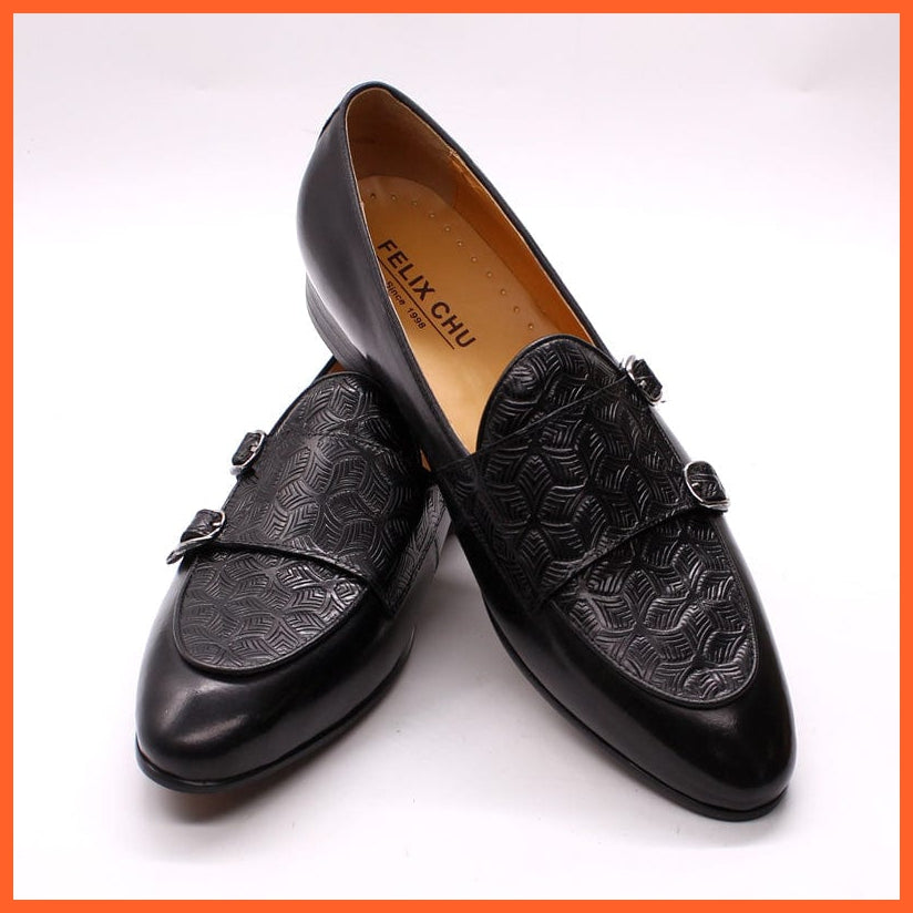 whatagift.com.au Classic Monk Strap Genuine Leather Loafers