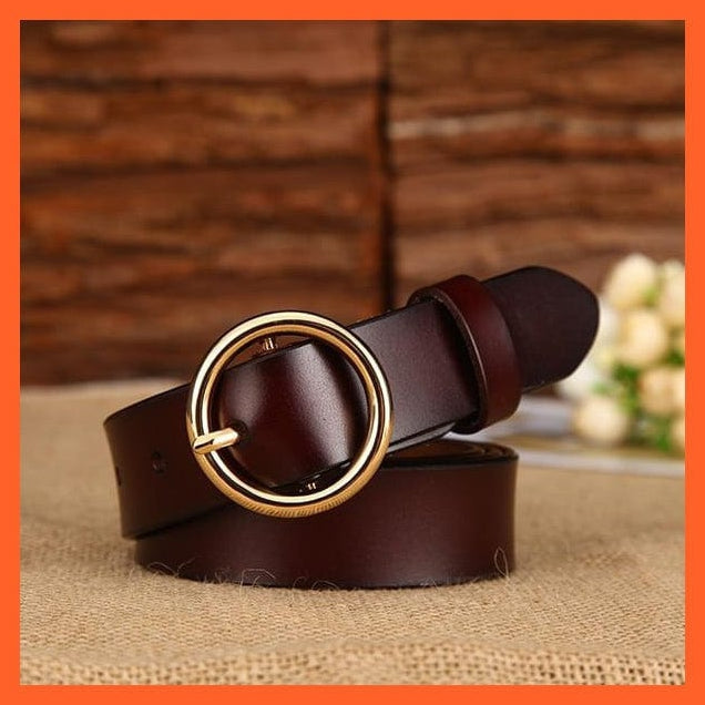 whatagift.com.au coffee / 100cm Leather Belt For Women |  Women Luxury Designer Brand Belt