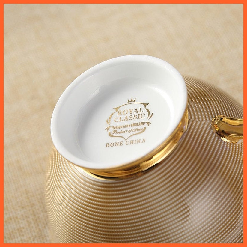 200Ml Europe Noble Bone China Coffee Cup Saucer Spoon Set | Ceramic Mug Top-Grade Porcelain Tea Cup | whatagift.com.au.