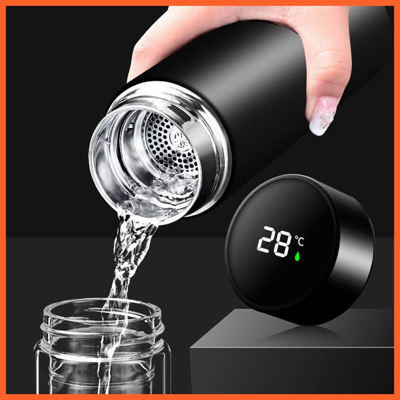 300Ml-500Ml Thermos Cup Stainless Steel Water Bottle | Temperature Led Display Thermos Coffee Vacuum Flasks | whatagift.com.au.