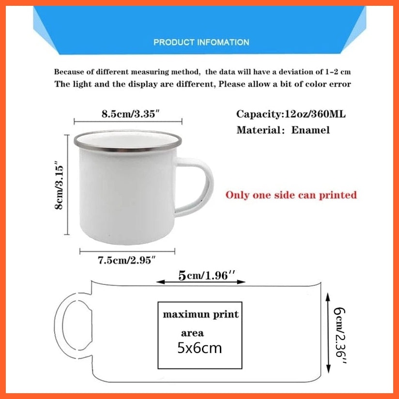 360Ml Cute Animal Print Enamel Coffee Mugs | whatagift.com.au.