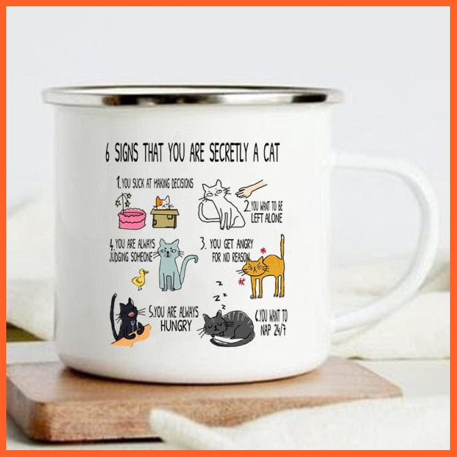 360Ml Cute Animal Print Enamel Coffee Mugs | whatagift.com.au.