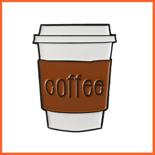 High Quality Copper Cup Coffee Enamel Pins Badge Brooch | Brooch Pins For Clothing Bags Jackets Accessory | whatagift.com.au.