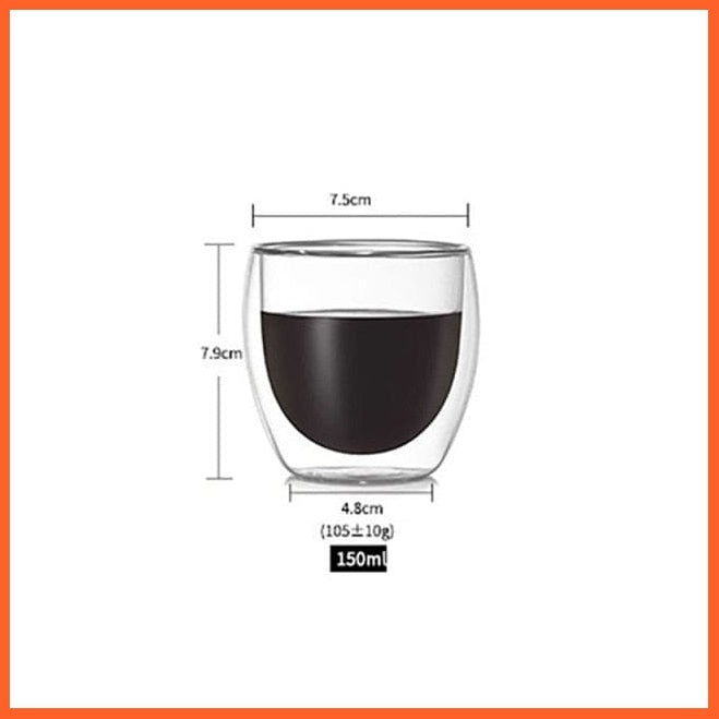 Heat-Resistant Double Wall Glass Coffee /Tea Cup Set | whatagift.com.au.