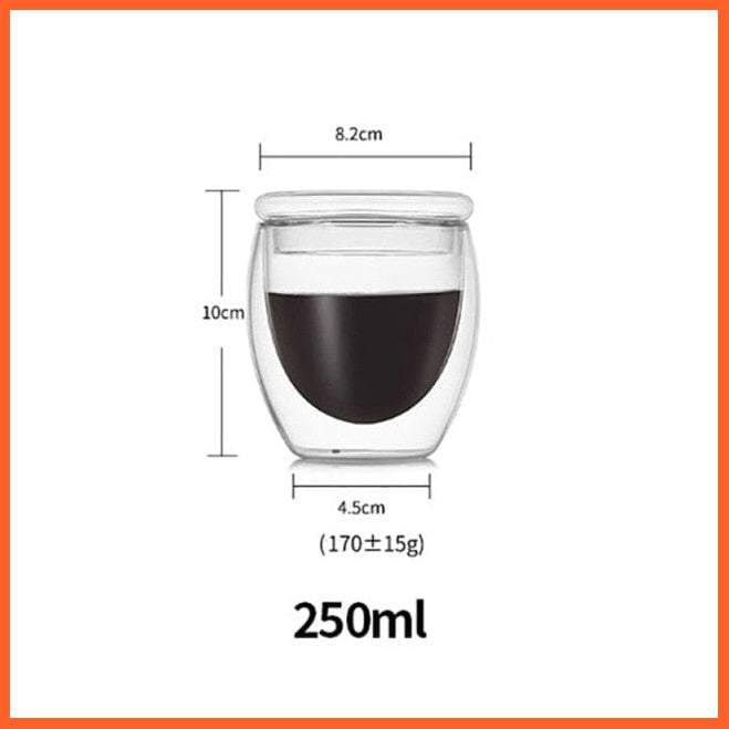Heat-Resistant Double Wall Glass Coffee /Tea Cup Set | whatagift.com.au.