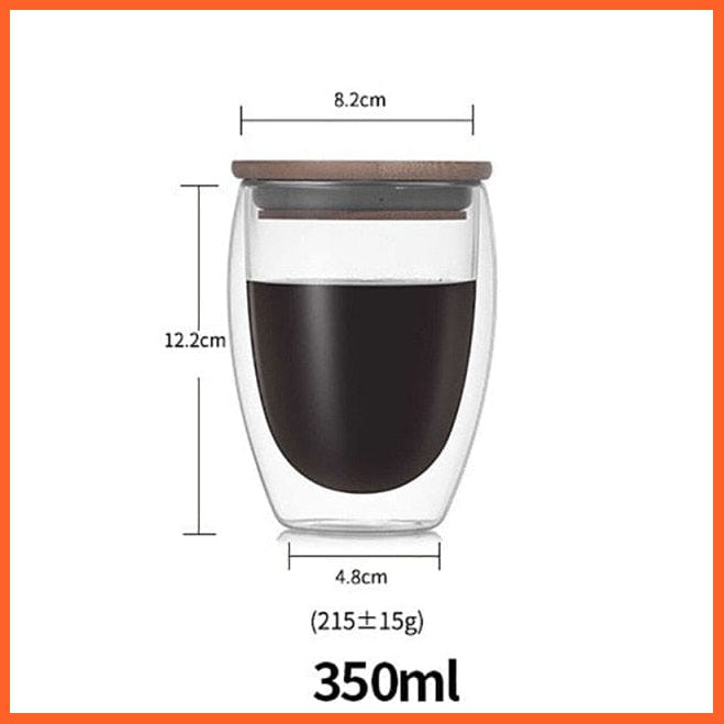 Heat-Resistant Double Wall Glass Coffee /Tea Cup Set | whatagift.com.au.