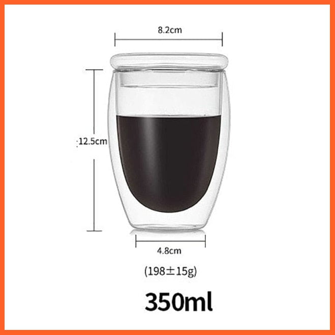 Heat-Resistant Double Wall Glass Coffee /Tea Cup Set | whatagift.com.au.