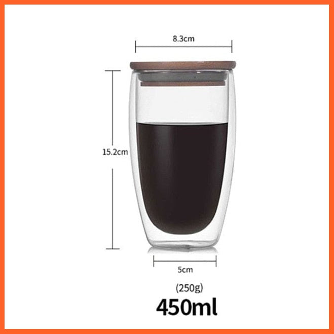 Heat-Resistant Double Wall Glass Coffee /Tea Cup Set | whatagift.com.au.