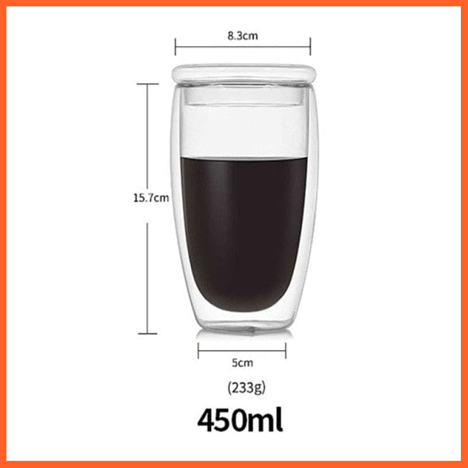 Heat-Resistant Double Wall Glass Coffee /Tea Cup Set | whatagift.com.au.