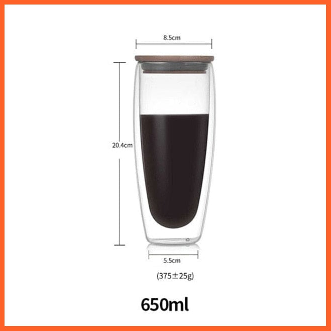Heat-Resistant Double Wall Glass Coffee /Tea Cup Set | whatagift.com.au.
