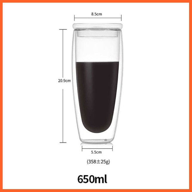 Heat-Resistant Double Wall Glass Coffee /Tea Cup Set | whatagift.com.au.