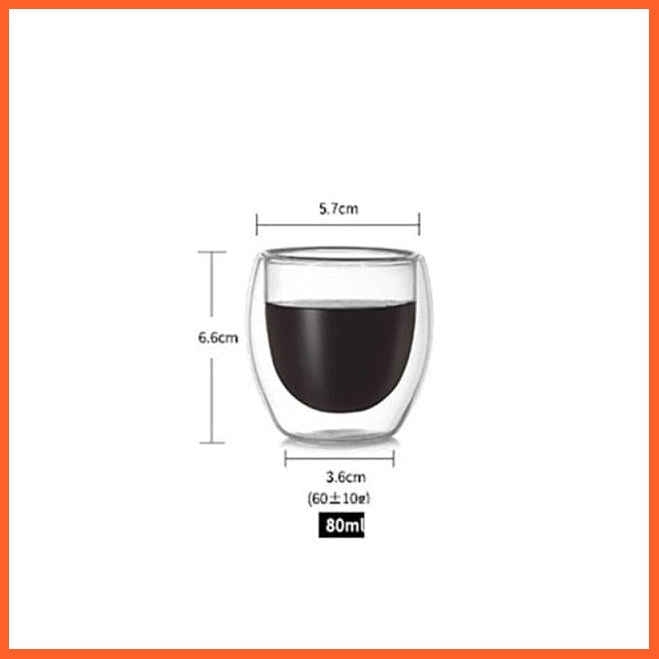 Heat-Resistant Double Wall Glass Coffee /Tea Cup Set | whatagift.com.au.