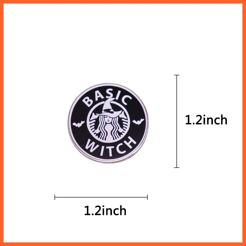 Magic School Retro Cartoon Pin | Starbucks Wizard Badge Brooch  | Accessories For Women | whatagift.com.au.