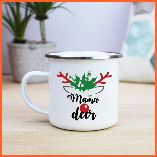 360Ml Mom Dad Creative Print Enamel Coffee Mugs | whatagift.com.au.