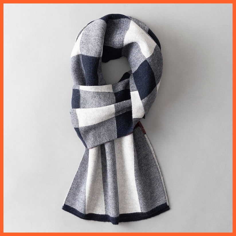 whatagift.com.au Color1 / 180x30cm Men Pure Wool Cashmere Scarf for Winter