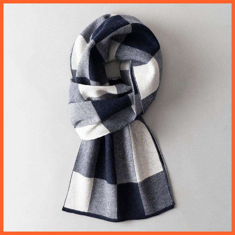 whatagift.com.au Color10 / 180x30cm Men Pure Wool Cashmere Scarf for Winter