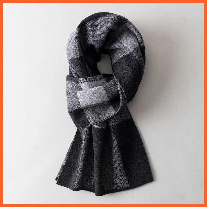 whatagift.com.au Color11 / 180x30cm Men Pure Wool Cashmere Scarf for Winter