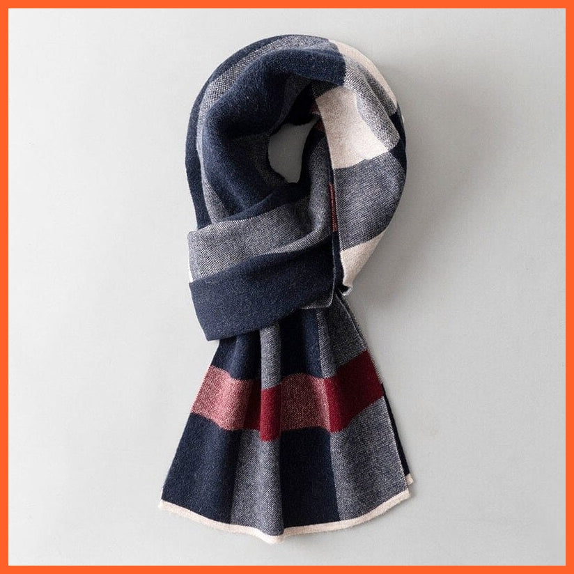 whatagift.com.au Color15 / 180x30cm Men Pure Wool Cashmere Scarf for Winter