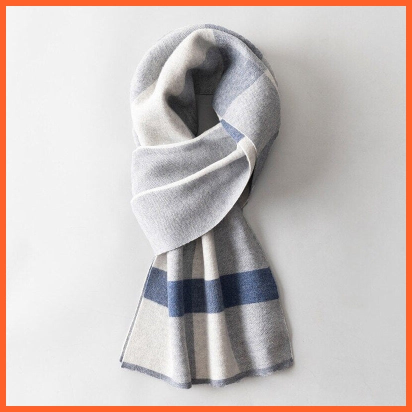 whatagift.com.au Color20 / 180x30cm Men Pure Wool Cashmere Scarf for Winter