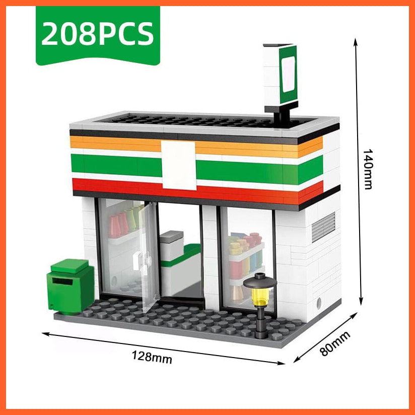 whatagift.com.au Compatible Toy City Mini Street Cafe Food Retail Convenience Store Toys For Children