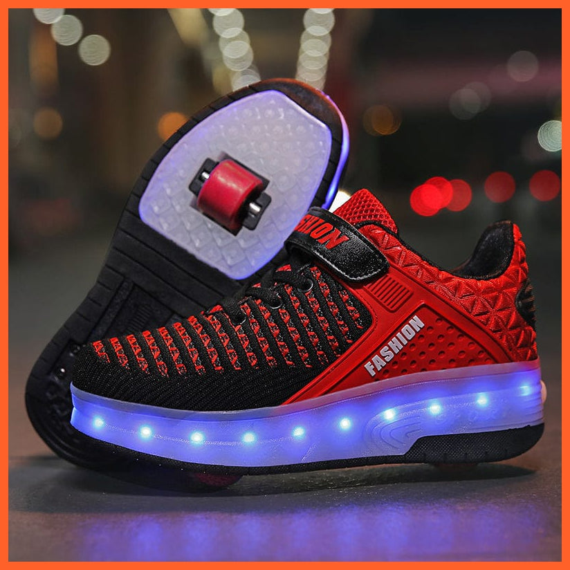 whatagift.com.au Copy of LED Sneakers With Wheels for Kids | USB Charging LED Light Roller Skate Shoes