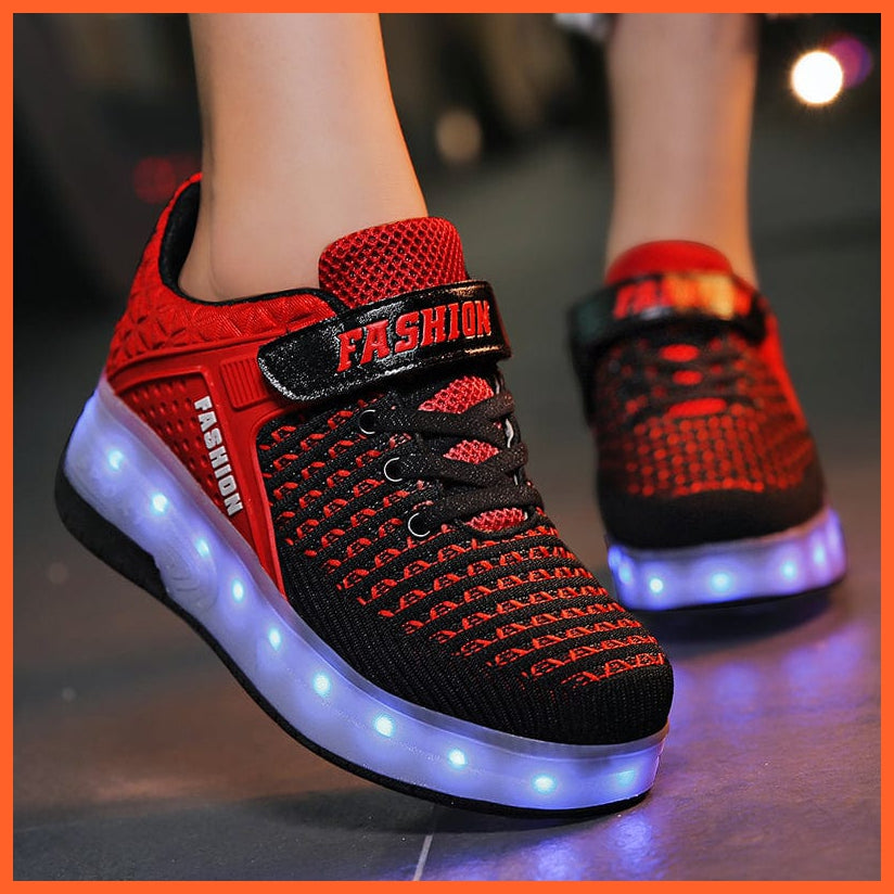 whatagift.com.au Copy of LED Sneakers With Wheels for Kids | USB Charging LED Light Roller Skate Shoes