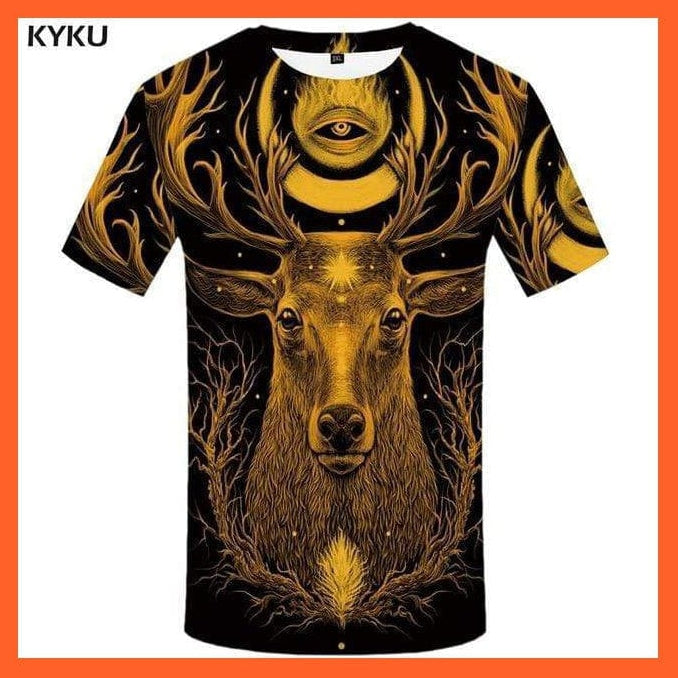 whatagift.com.au Copy of Men Black And White Skull T-Shirt - Gothic 3D Print T Shirt