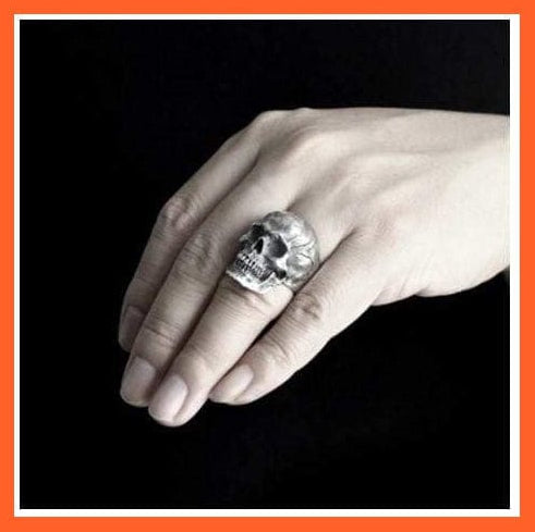 whatagift.com.au Copy of Skull Silver Color Ring Gothic Design For Men | Stainless Steel Biker Ring