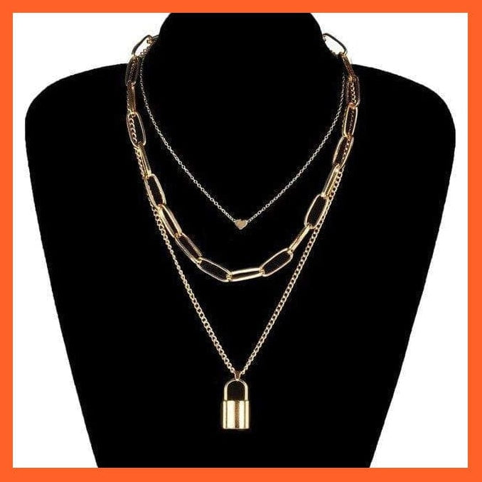 whatagift.com.au Copy of Stainless Steel Double Layer Key Lock Necklace