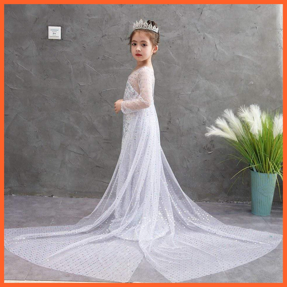 Frozen Inspired Snow Princess Elsa Anna Costume | Elsa Anna Cosplay For Girls | whatagift.com.au.