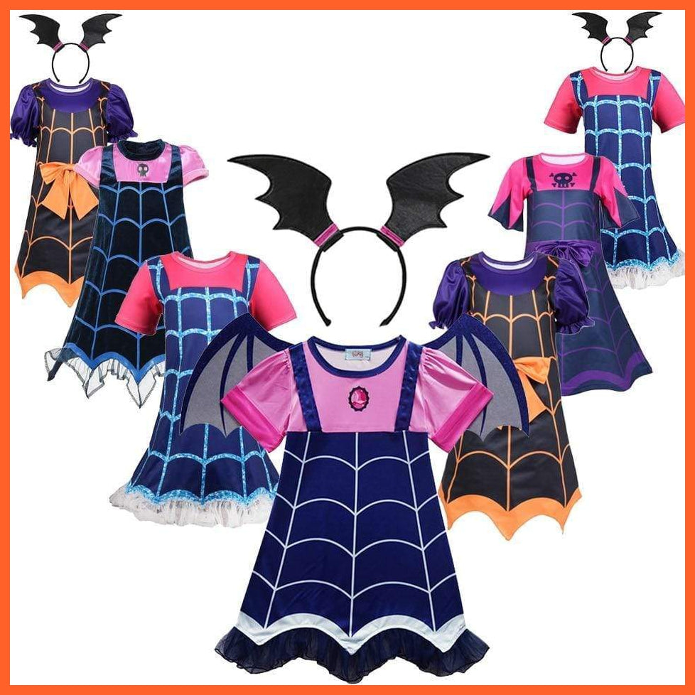 Halloween Vampire Witch Costume For Girl | Cosplay Carnival Party Fancy Dress For Kids | whatagift.com.au.