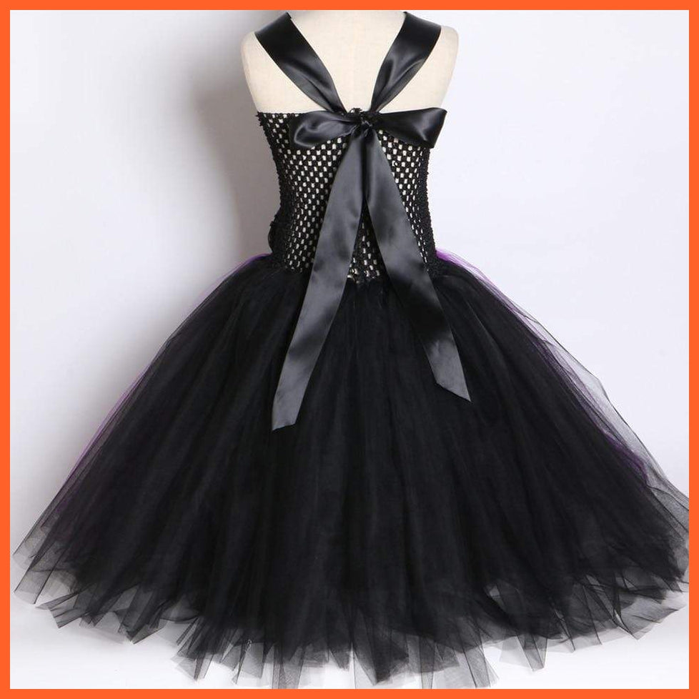 Maleficent Costume Dress Witch Princess Horns Mesh Skirts For Girls | Halloween Maleficent Cosplay Outfits | whatagift.com.au.