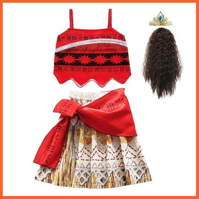 Princess Moana Cosplay Costume With Accessories For Girls | whatagift.com.au.