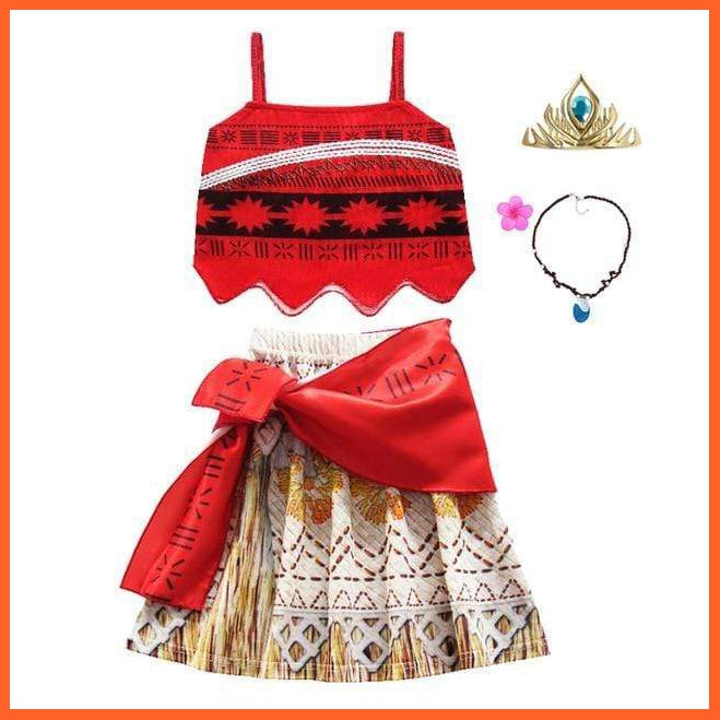 Princess Moana Cosplay Costume With Accessories For Girls | whatagift.com.au.