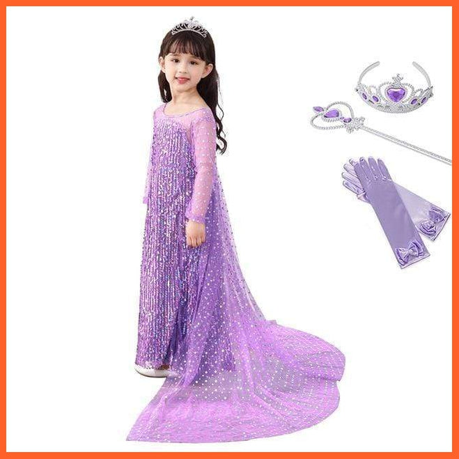 Frozen Inspired Snow Princess Elsa Anna Costume | Elsa Anna Cosplay For Girls | whatagift.com.au.