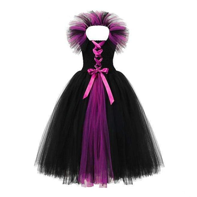Maleficent Costume Dress Witch Princess Horns Mesh Skirts For Girls | Halloween Maleficent Cosplay Outfits | whatagift.com.au.