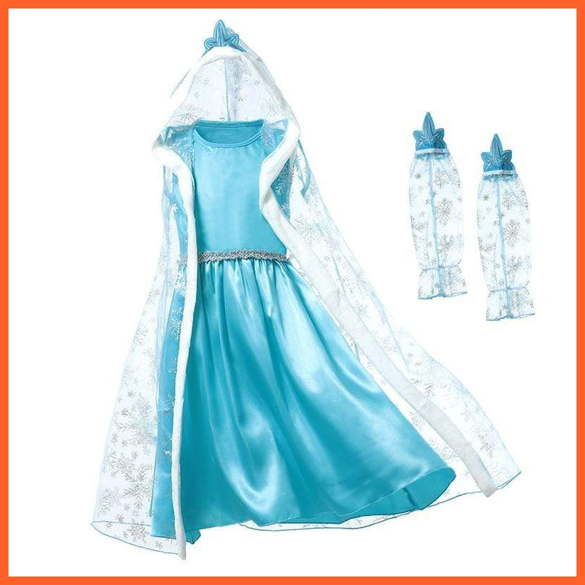 Snow Queen Princess Elsa Anna Style Blue Cosplay For Theme Party | whatagift.com.au.