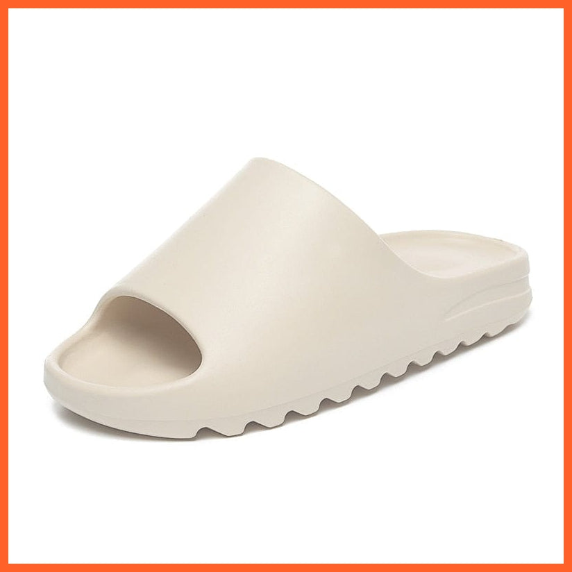 whatagift.com.au Couple's Slippers Beige / 36-37(EU34-35) Branded Women Men Slippers | Fashion Soft Casual Flip-flops Summer Beach Sandals