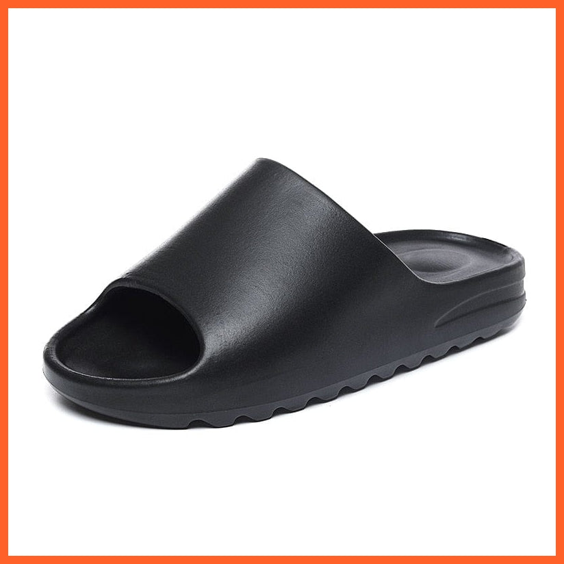 whatagift.com.au Couple's Slippers Black / 36-37(EU34-35) Branded Women Men Slippers | Fashion Soft Casual Flip-flops Summer Beach Sandals