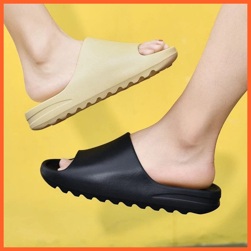 whatagift.com.au Couple's Slippers Branded Women Men Slippers | Fashion Soft Casual Flip-flops Summer Beach Sandals