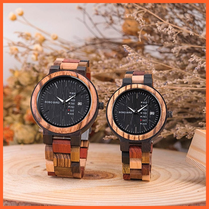 whatagift.com.au Couple Wristwatch In Wooden Gift Box
