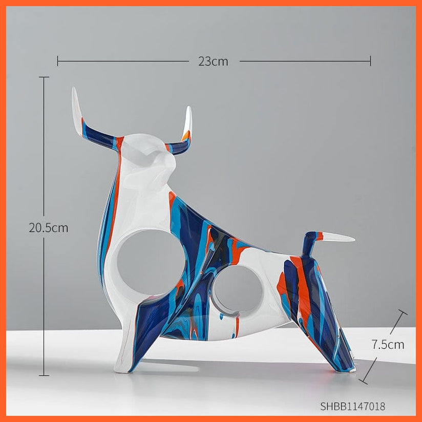 whatagift.com.au Cow A-Raise Head Modern Home Decor Cow Sculpture | Animal Model Resin Statues for Decoration Accessories