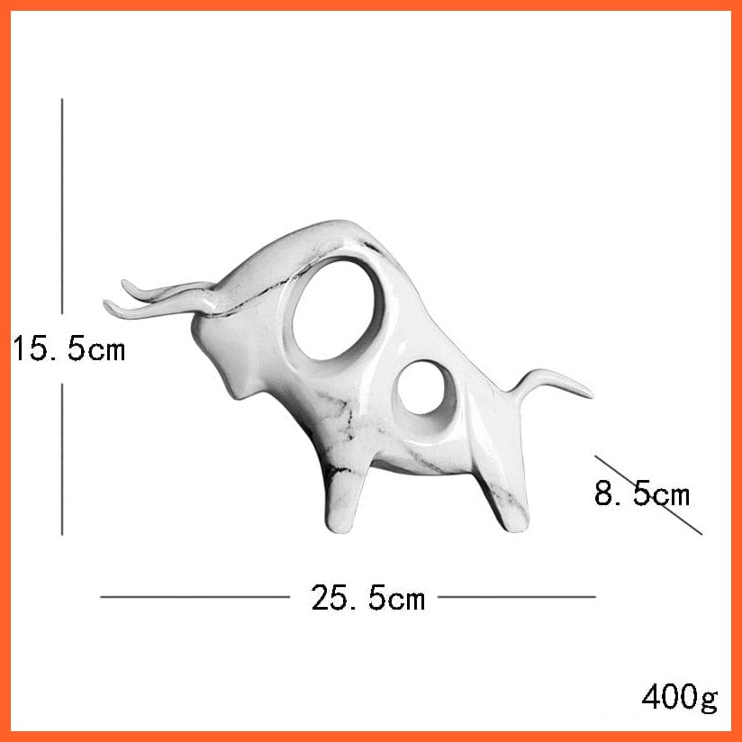 whatagift.com.au Cow E-Bow Head Modern Home Decor Cow Sculpture | Animal Model Resin Statues for Decoration Accessories