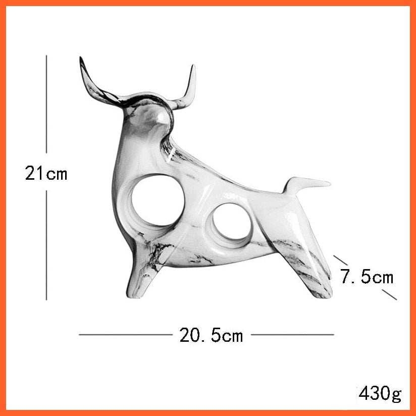 whatagift.com.au Cow E-Raise Head Modern Home Decor Cow Sculpture | Animal Model Resin Statues for Decoration Accessories